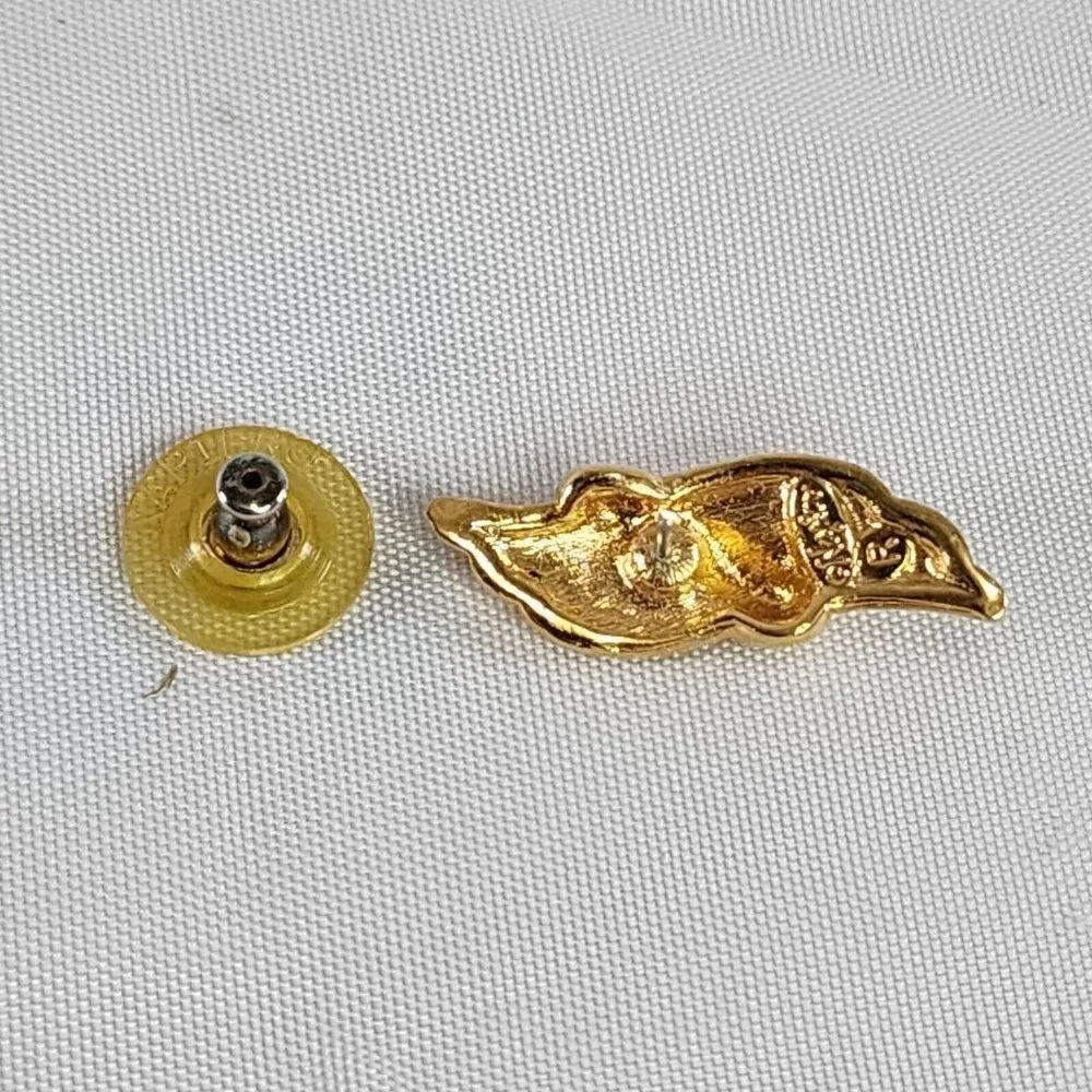 Napier Vintage Art Deco Style Broach Gold Tone Original Rare Pin‎ Classic 80s